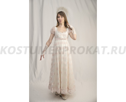 Ампир (молочное с розовым кружевом, стразы) 16