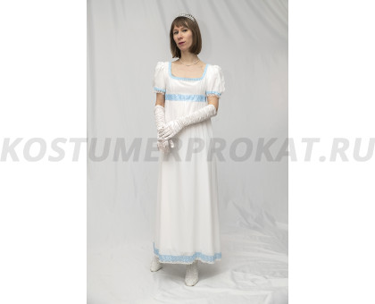 Ампир (белое с голубой лентой и кружевом)  27