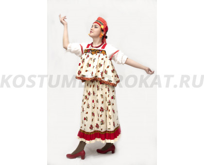 Русский народный костюм с душегреей (Хохлома)
